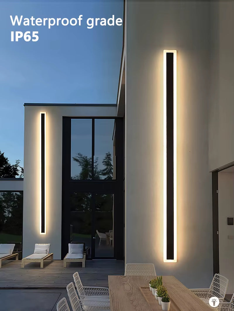 Outdoor Wall Lamp IP65 Waterproof Corridor Staircase Lamp LED Long Wall Lamp Outdoor Balcony Lamp Entrance Villa Garden Light