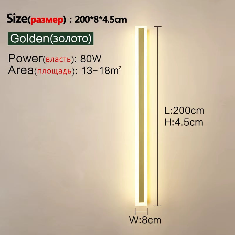 Outdoor Wall Lamp IP65 Waterproof Corridor Staircase Lamp LED Long Wall Lamp Outdoor Balcony Lamp Entrance Villa Garden Light