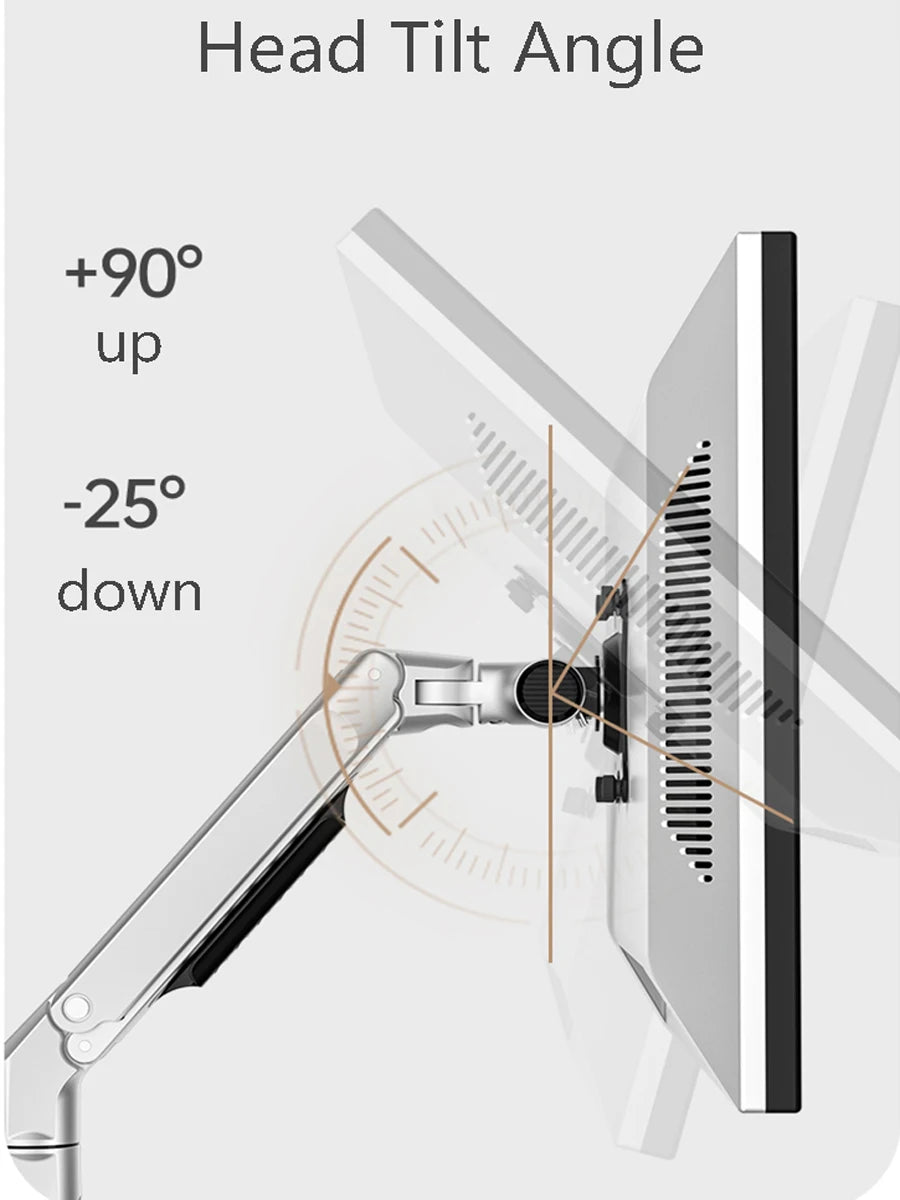 V62WT Aluminum Alloy Mechanical Spring Arm Wall Mount Laptop Holder Full Motion Laptop Mount Arm Monitor Holder Laptop Stand