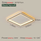 Living Room Lamps Simple Modern Atmosphere Led Ceiling Lights Ultra-Thin Rectangular Smart Main Lamp Nordic Style Bedroom Lamps