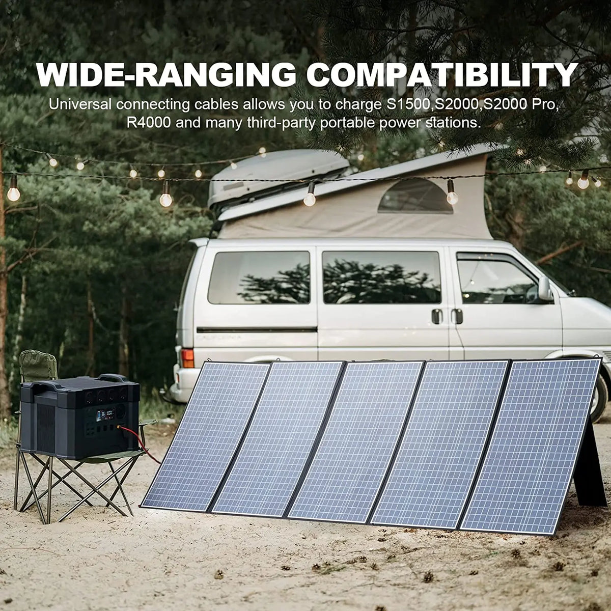 Foldable Solar Panel 400W / 200W / 140W / 100W / 60W Solar Panel with Solar Output for Power Station Solar Generator
