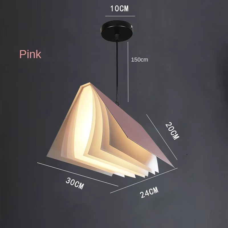 Book Pendant Lamp Led Nordic Design Lamp Replica Living Room Bedroom Home Indoor Reading Lighting Decoration Children Room Light