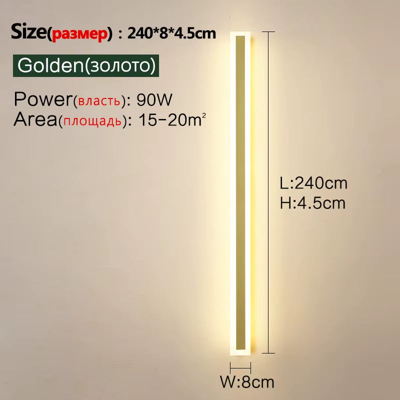 Outdoor Wall Lamp IP65 Waterproof Corridor Staircase Lamp LED Long Wall Lamp Outdoor Balcony Lamp Entrance Villa Garden Light