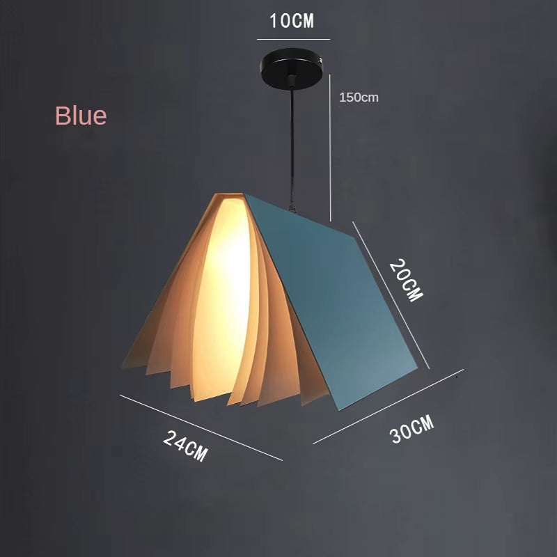 Book Pendant Lamp Led Nordic Design Lamp Replica Living Room Bedroom Home Indoor Reading Lighting Decoration Children Room Light