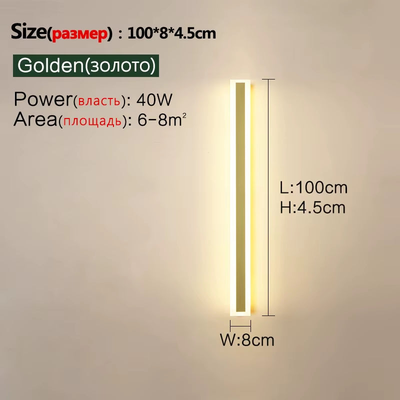 Outdoor Wall Lamp IP65 Waterproof Corridor Staircase Lamp LED Long Wall Lamp Outdoor Balcony Lamp Entrance Villa Garden Light