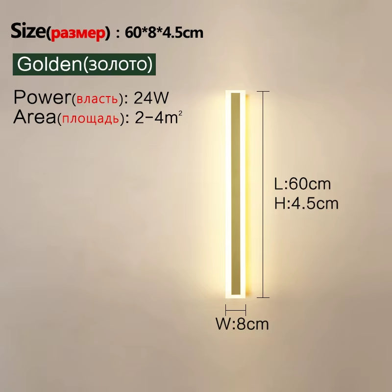 Outdoor Wall Lamp IP65 Waterproof Corridor Staircase Lamp LED Long Wall Lamp Outdoor Balcony Lamp Entrance Villa Garden Light