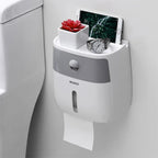 Waterproof Toilet Paper Holder Plastic Paper Towels Holder Wall Mounted Bathroom Shelf Storage Box Portable Toilet Roll Holder