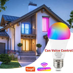Tuya Wifi Bluetooth E27 Smart Bulb RGBCW 100-240V 15W LED Lamp E27 Light Bulbs App Voice Control Support Alexa Google Home Alice