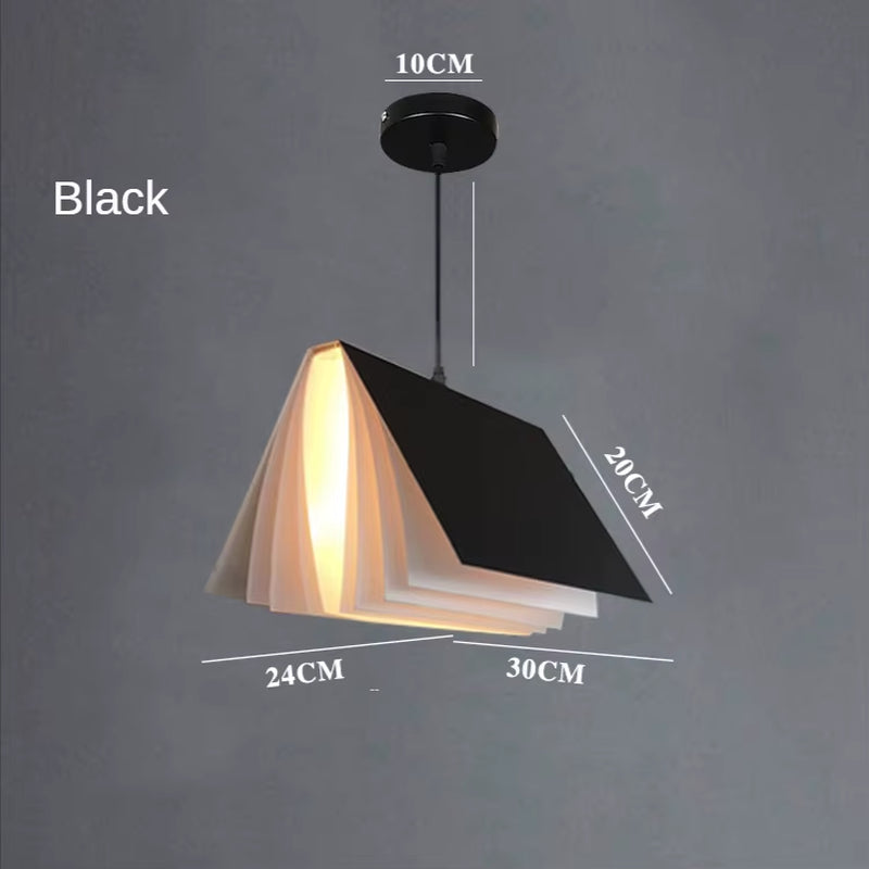 Book Pendant Lamp Led Nordic Design Lamp Replica Living Room Bedroom Home Indoor Reading Lighting Decoration Children Room Light