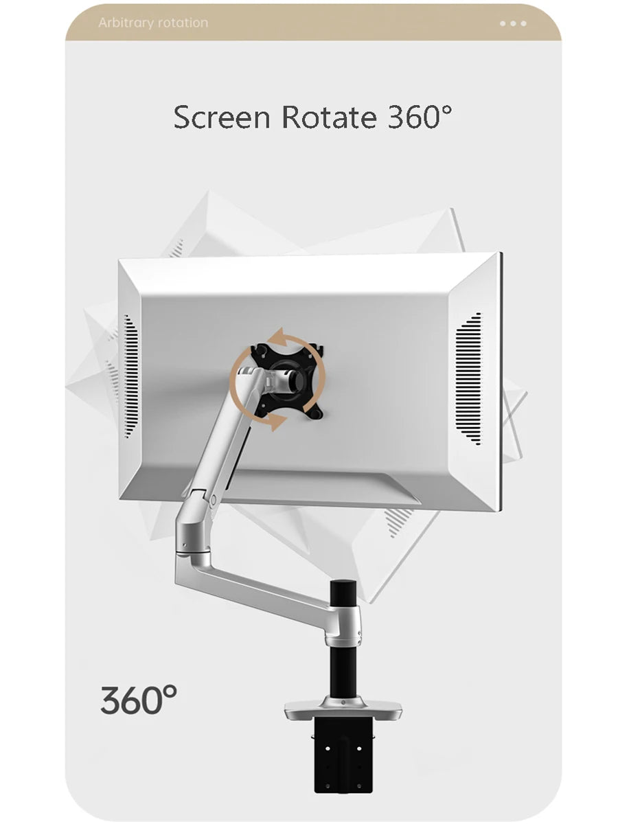 V62WT Aluminum Alloy Mechanical Spring Arm Wall Mount Laptop Holder Full Motion Laptop Mount Arm Monitor Holder Laptop Stand
