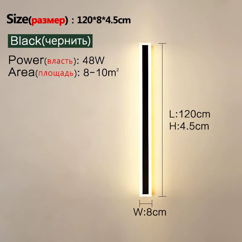 Outdoor Wall Lamp IP65 Waterproof Corridor Staircase Lamp LED Long Wall Lamp Outdoor Balcony Lamp Entrance Villa Garden Light