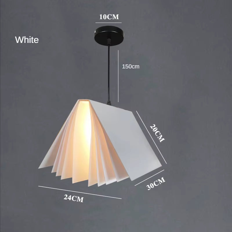 Book Pendant Lamp Led Nordic Design Lamp Replica Living Room Bedroom Home Indoor Reading Lighting Decoration Children Room Light
