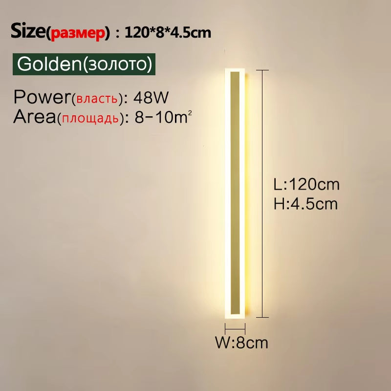 Outdoor Wall Lamp IP65 Waterproof Corridor Staircase Lamp LED Long Wall Lamp Outdoor Balcony Lamp Entrance Villa Garden Light